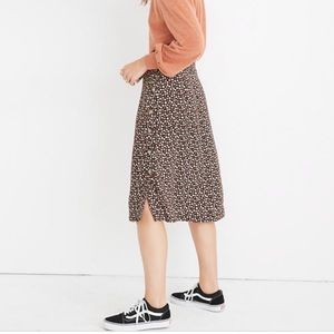 Madewell side-buttoned midi skirt in petite blooms